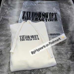 Taylor Swift Exclusive Eras Tour Beige Hoodie Sweater NEW Official Merch